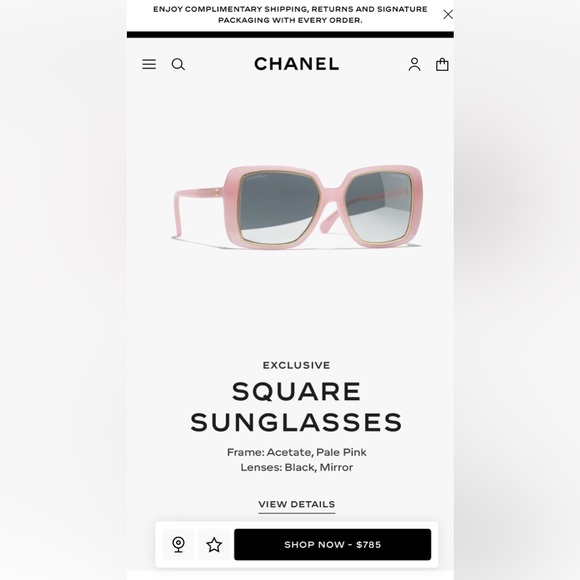 SOLD NWT Chanel Pink ๐ Sunglasses with Case & Box - Picture 10 of 10